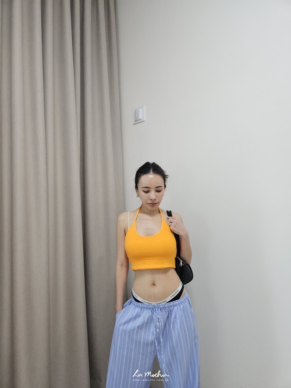 多色繞脖短版背心